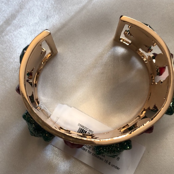 Betsey Johnson Gold Tone Holiday Whimsy Gummy Bear Wide Cuff Bangle NWT - Picture 12 of 12